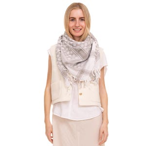 Star of David Scarf: Woven Jewish Sudra with Handcrafted Fringes
