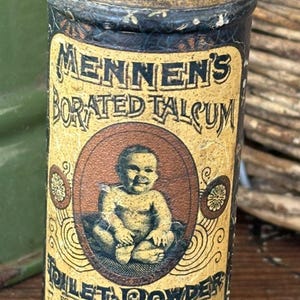 アンティーク 1800年代後半 Mennen's ホウ酸タルク化粧水 缶入り 幼児用＆大人用