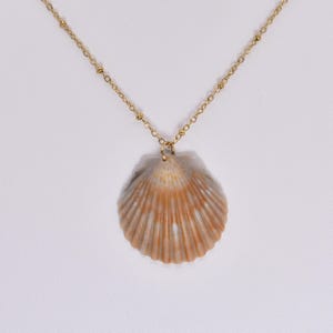 Scallop Shell Jewelry, Handmade Seashell Necklace, Boho Beach Jewelry, Ocean-Inspired Gift, Coastal Style, Shell Jewelry, 30A Souvenir