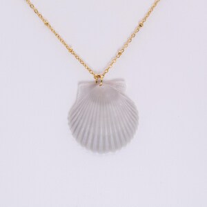 Scallop Shell Jewelry, Handmade Seashell Necklace, Boho Beach Jewelry, Ocean-Inspired Gift, Coastal Style, Shell Jewelry, 30A Souvenir
