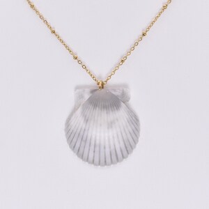 Scallop Shell Jewelry, Handmade Seashell Necklace, Boho Beach Jewelry, Ocean-Inspired Gift, Coastal Style, Shell Jewelry, 30A Souvenir