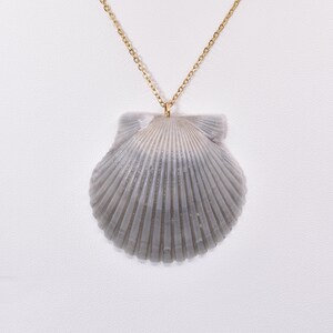 Scallop Shell Necklace, Handmade Seashell Necklace, Boho Beach Jewelry, Ocean-Inspired Gift, Coastal Style, Shell Jewelry, 30A Souvenir