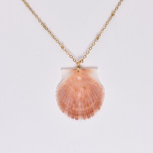 Jacobsschelp sieraden, handgemaakte schelpketting, boho strandsieraden, oceaangeïnspireerd cadeau, kuststijl, schelpsieraden, 30A souvenir