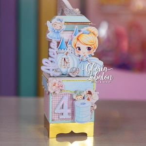 Cut File Caja alta dos niveles Cenicienta Zapato - Archivo Formato Studio y SVG