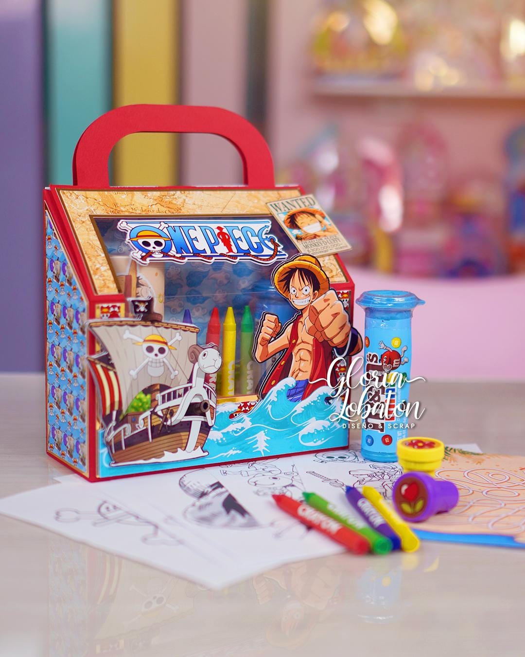Cut File Activity Box / One Piece / Luffy Activity Box / 5 Designs