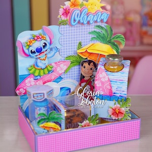 Cut File Bandeja de Desayuno Stitch / Decoracion con Cajitas Modelos Varios - Formato Studio y SVG