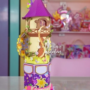Cut File Caja Escenario Torre Rapunzel - Archivo Formato Studio y SVG
