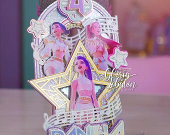 Cut File CakeTopper Kpop Demon Hunters Huntrix - Studio and SVG Format / Cameo Cricut Brother