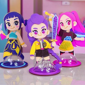 Cut File Candy Holder PACK X3 / Kpop Demon Hunters Candy Holder on Cardstock Layers / Huntryx - Studio and SVG Format