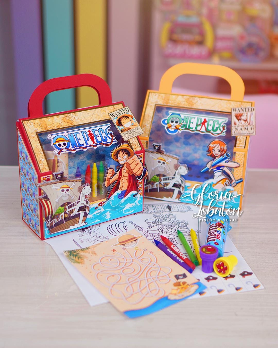 Cut File Activity Box / One Piece / Luffy Activity Box / 5 Designs