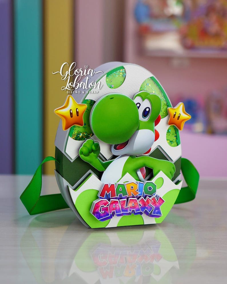 Yoshi Egg Box / Mario Galaxy - Studio and SVG Format File - Etsy