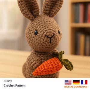 Bunny crochet pattern - crochet rabbit pattern Pdf - crochet bunny toy - crochet bunny plushie - amigurumi Farm,  bunny pattern