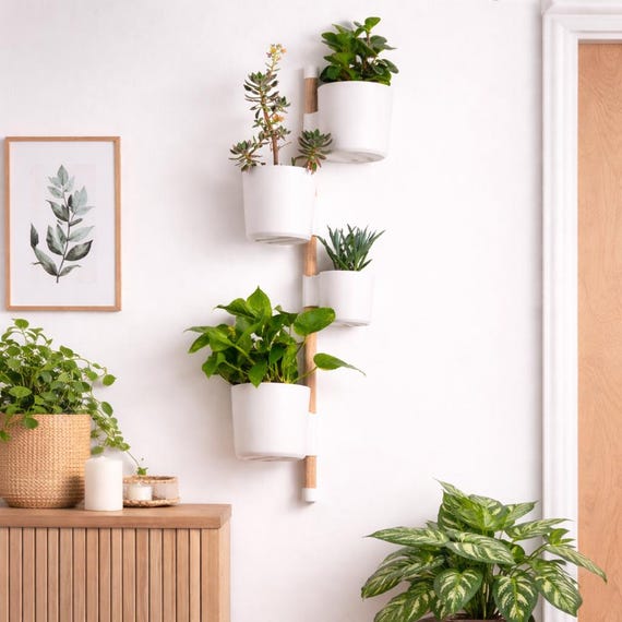 Vertical Rail System, V2: Customizable Planters & Accessories for