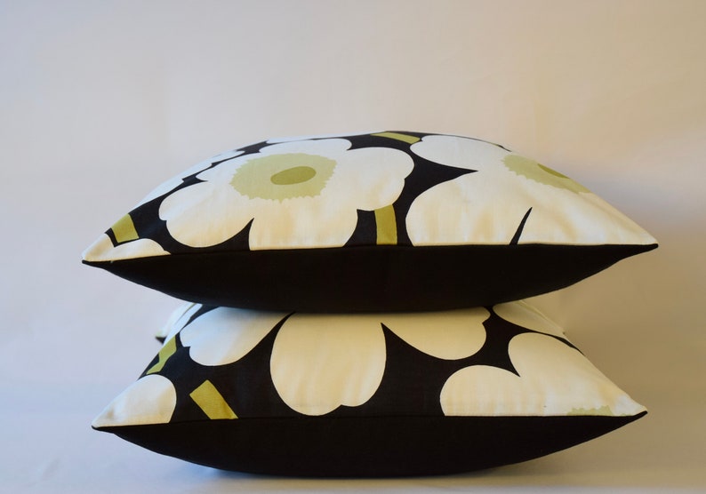 One of a Kind Marimekko Pillow Case Doublesidedpattern Etsy