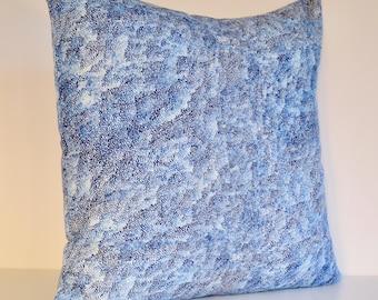 Handmade Blue Linen Pillow Cover 20x20 – Made with Marimekko Fabric – Coastal Scandinavian Decor