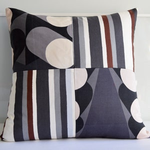 Marimekko Pillow Cover,Double-Sided Gray Pattern/Solid Gray 18x18 inches (45x45cm)