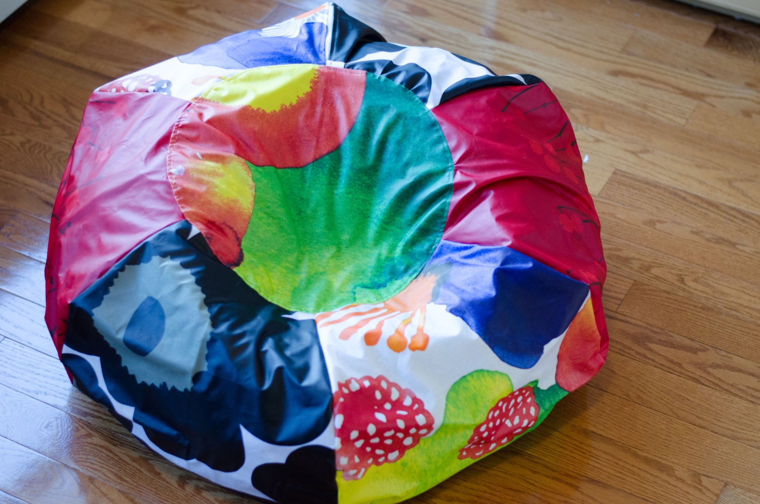Colorful Marimekko Bean Bag One of a Kind Made of PVCCOATED Etsy