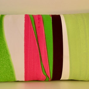 Marimekko Decorative Pillow Cover | Lumbar Shape | Bolster |Green | Pink  | White | Brown | 10x20&quot; (25x50cm)
