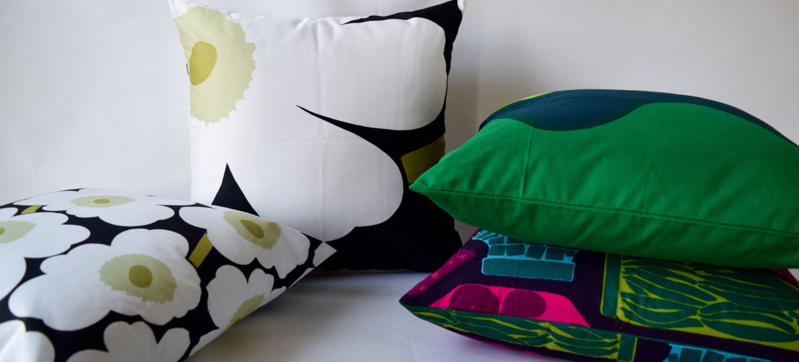 20x20 Marimekko Pillow Cover. Handmade. Pattern Etsy