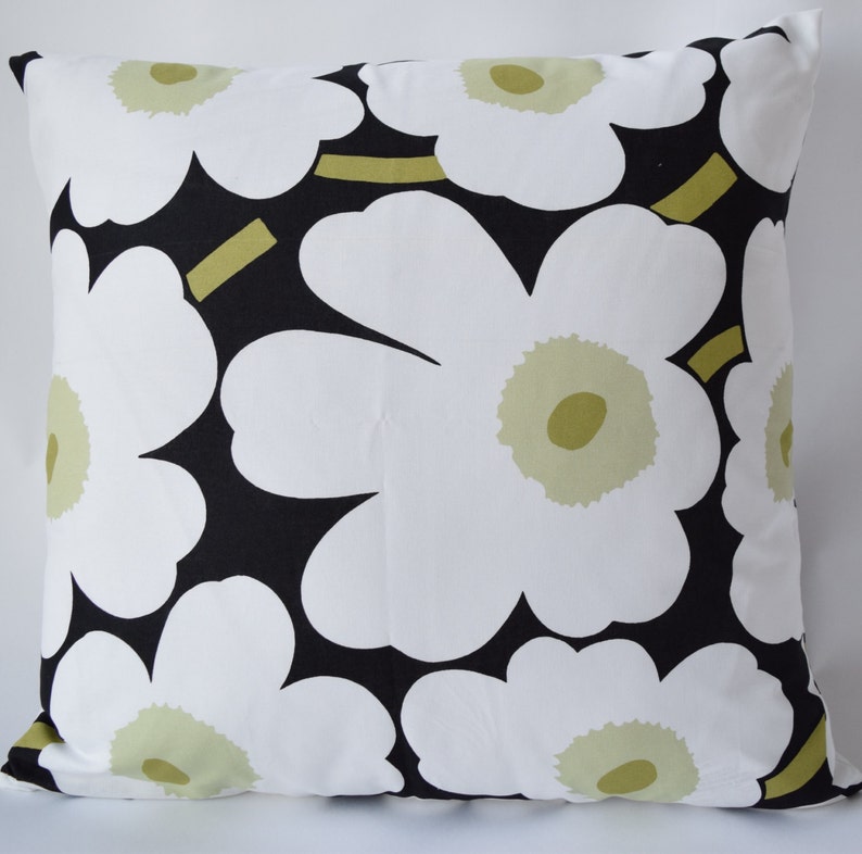 One of a Kind Marimekko Pillow Case Doublesidedpattern Etsy
