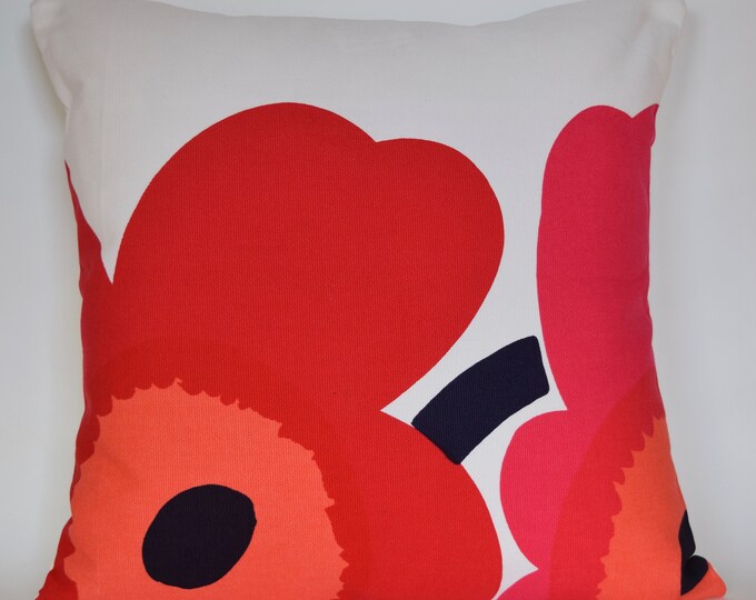 One of a Kind Marimekko Pillow Case Doublesidedpattern Etsy