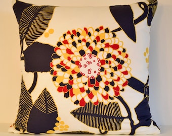 20"x20" Off White | Olive Green | Navy | Gold | Red | Marimekko Pattern | Handmade Pillow Case| (50x50cm)