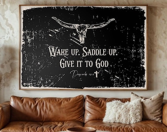 Christian Motivational Wall Art -Bible Verse Print Scripture Office Home Decor -Christian Gifts - Inspirational Vintage Style Religious