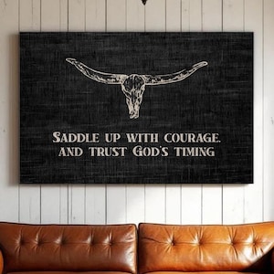 Saddle Up Christian Gifts for Him Her, Cowboy Faith Decor Western Rustic Farmhouse Inspirational Religious for Dad, Mom, Church Pray Saint