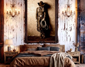 Cowgirl Wall Art, Western Woman Poster, Vintage Western Decor, Country Girl Print, Ranch Home Decor, Bedroom Wall Art, Gift for Her, Cowgirl