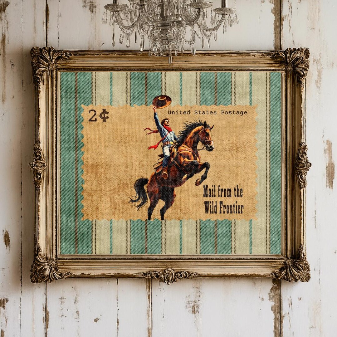 Vintage Rodeo Print Cowboy Wall Art Western Decor Southwestern ...