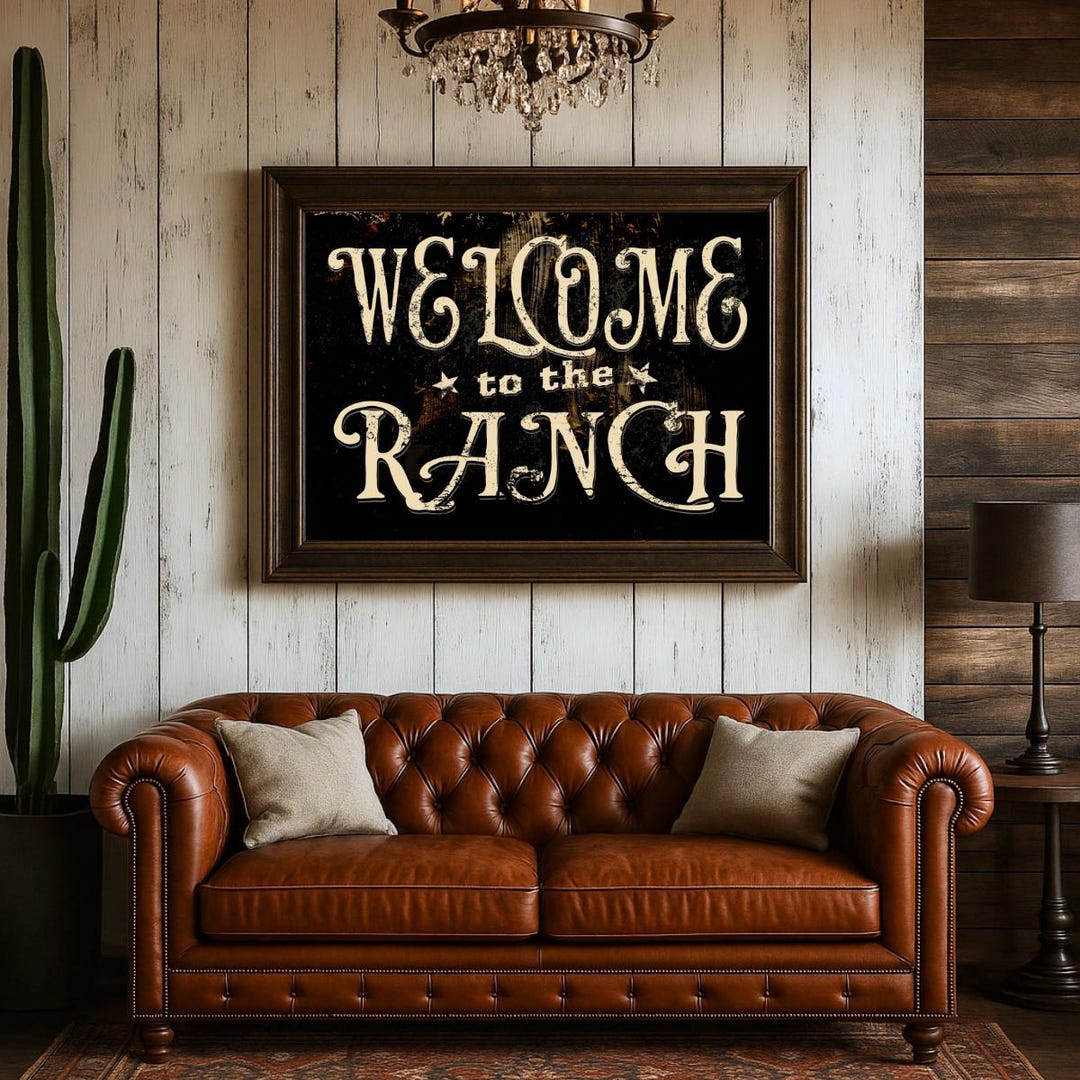 Southwestern Room Decor, Welcome to the Ranch Sign, Welcome Wall Art ...