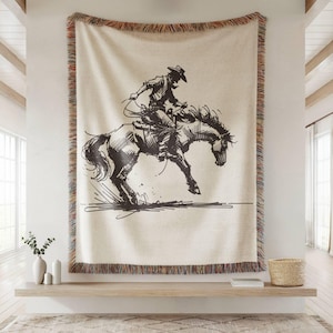 soft cotton blanket, sun and moon blanket, boho woven blanket, cozy couch blanket, aunt girlfriend, gift for mom sister, vintage style throw, bohemian home decor, housewarming throw, gunfighter art print, outlaw cowgirl art, desert cowgirl art, vintage cowgirl art, wild west wall art, adventure wall art, cowgirl portrait art, ranch wall decor, vintage cowboy art, western photography, western wall print, black white wall art, large wall art