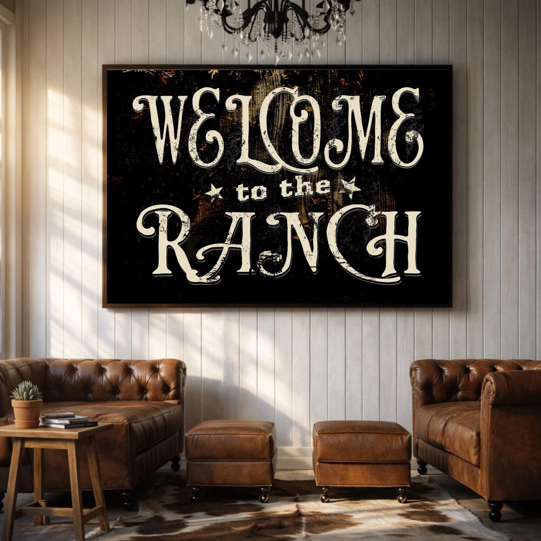 Welcome to the Ranch Print | Farmhouse Wall Art | Rustic Home Decor ...
