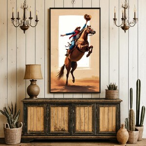 Western Decor, Gift For Him, Cowboy gifts,  Texas Gift, Large Southwestern Art, Rodeo Print,  Farmhouse Style, Ranch Wall Art, Gift for Her