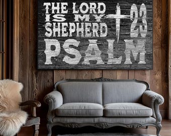 Psalm 23:1 Bible Verse Print, The Lord is my shepherd Christian Wall Art, Scripture Art, Religious Home Office Decor, Faith Gift