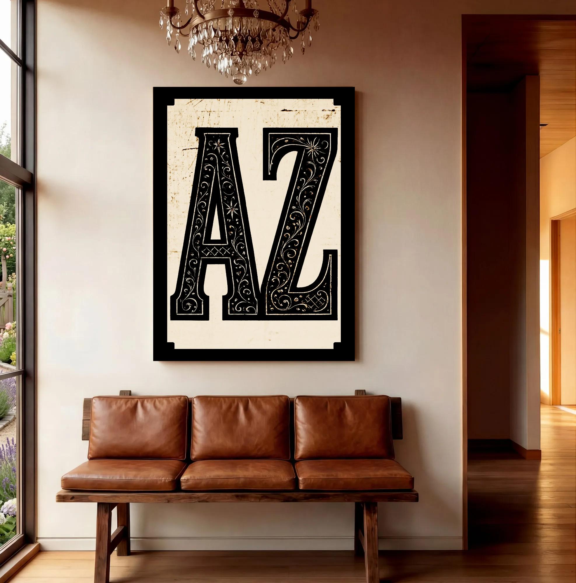 Arizona Canvas Wall Art, Vintage Western AZ State Decor, Southwest
