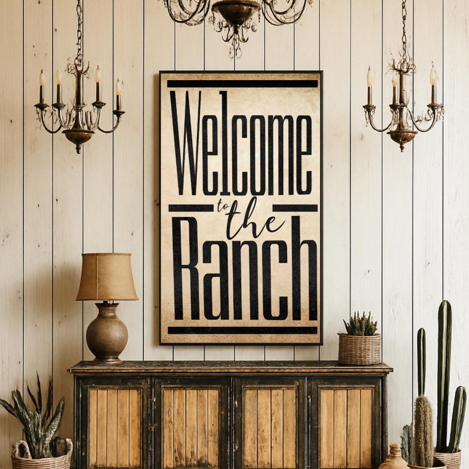 Welcome to the Ranch Sign, Southwestern Western Decor, Cowboy Cabin ...
