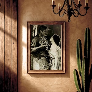 Vintage Western Movie Print, Black White Film Wall Art, Classic Cinema Home Decor, Retro Hollywood Gift