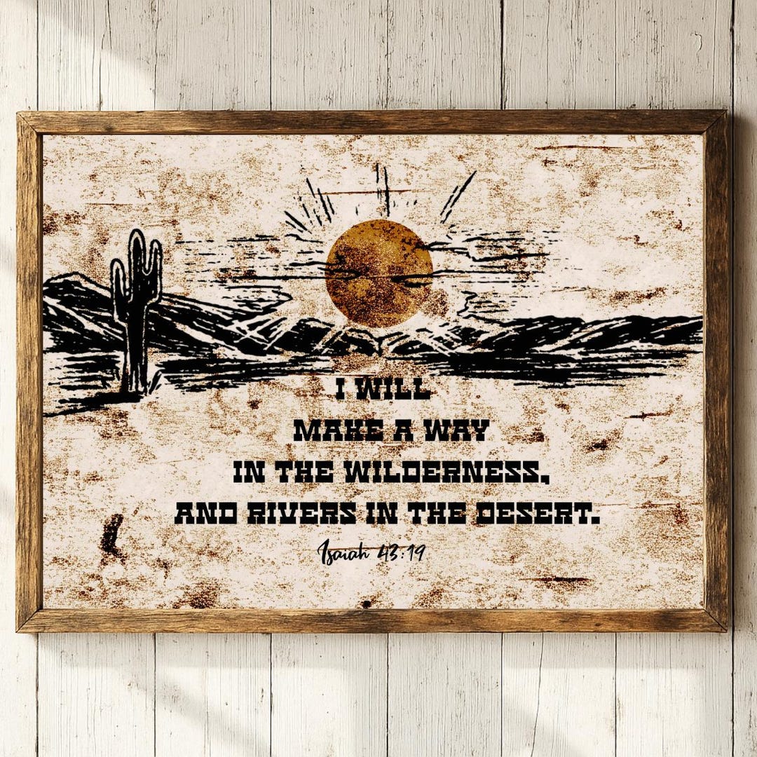 Western Christian Artwork Western Home Decor - Gift for Her -desert ...