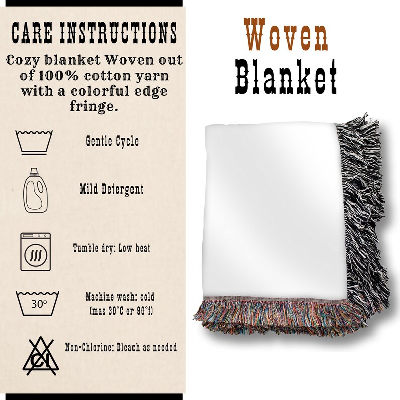 Western Blanket, Southwest Throw for Home Decor, Texas Bedspread, Rustic Cabin Cozy Couch Cover, Rodeo Western Gift, Cowboy Woven Blanket Bild 8