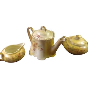 Antique ZS & Co Bavarian Porcelain Tea Set
