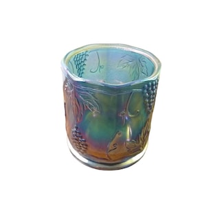 Vintage Indiana Harvest Grape Carnival Glass Jar