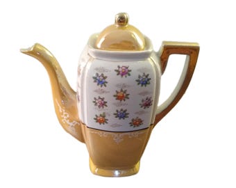 Vintage Japanese Hand-Painted Porcelain Teapot