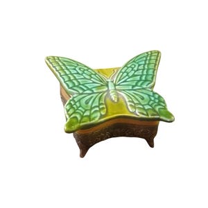 Vintage Butterfly Trinket Jewelry Box