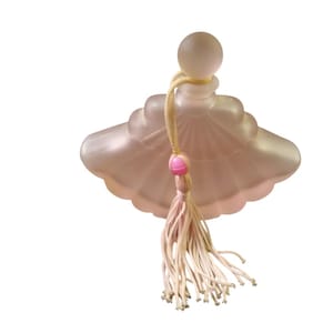Vintage Frosted Pink Glass Perfume Bottle