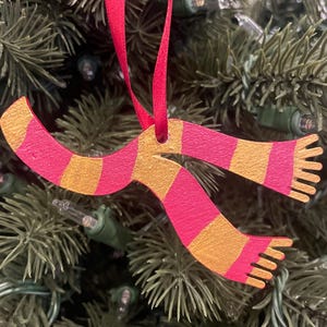 Wizarding House Colors Scarf Ornament!