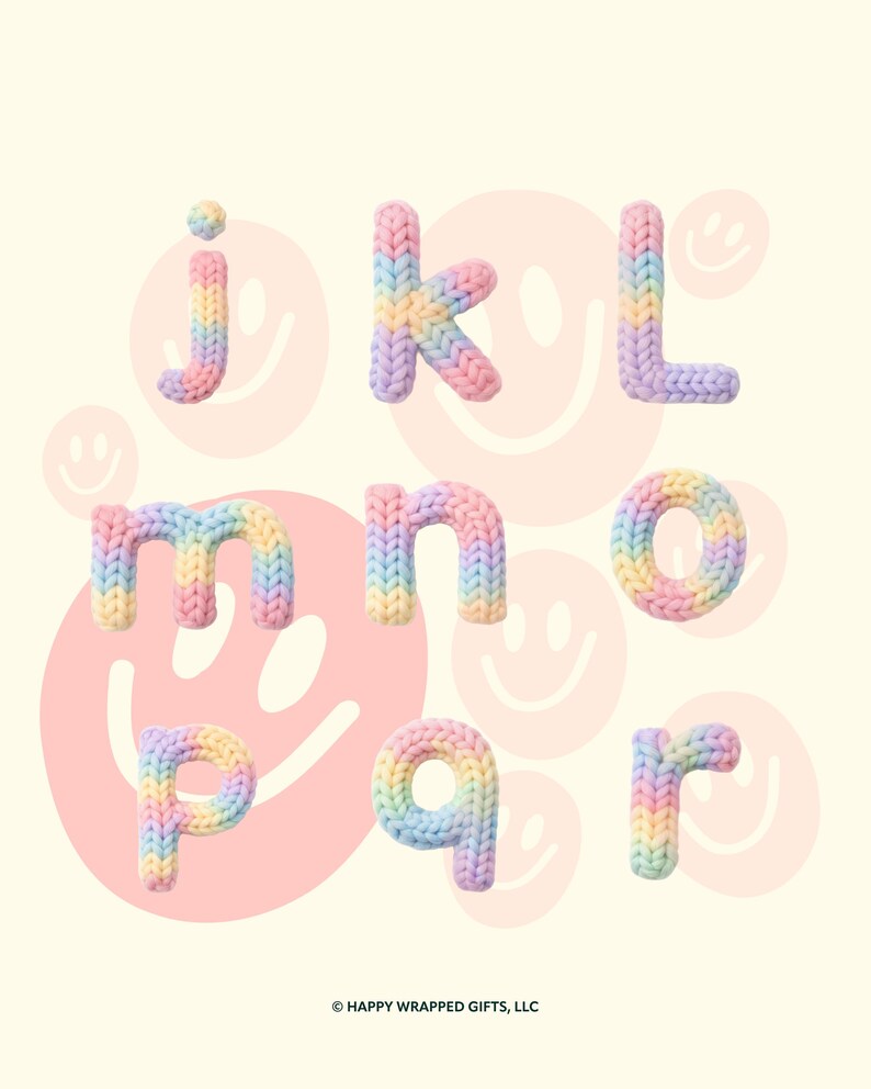 Yarn Letter R Vibrant Braided Yarn Alphabet - 3D Knit Effect PNG Letters - Etsy
