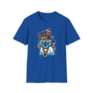 Colorful Cartoon Dog T-Shirt, Fun Graphic Unisex Tee, Pet Lover Gift, Playful Casual Wear, Unique Art Shirt, Summer Outfit
