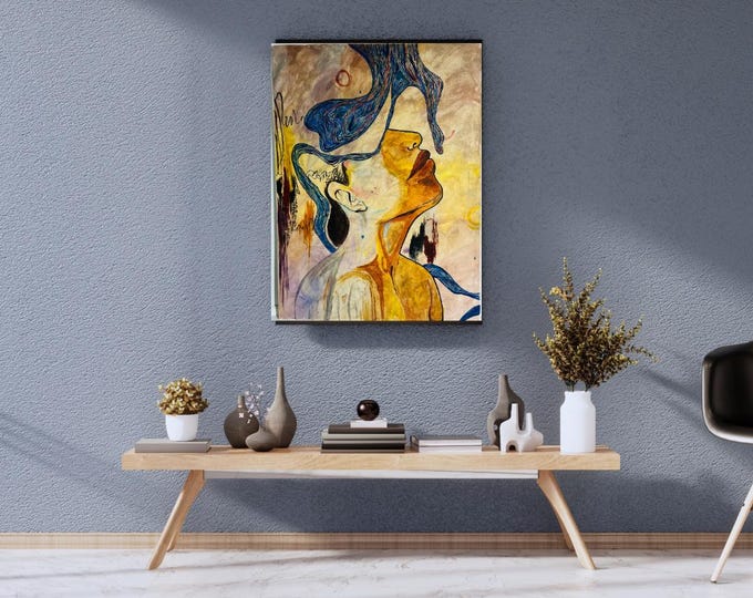 Affirmation Wall Art – Aura Poster in Starry Night Van Gogh Inspired Style