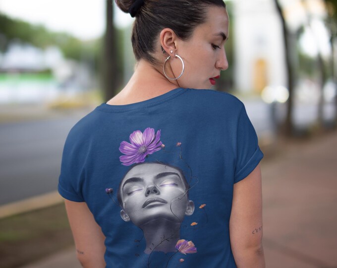 Soul in Bloom Unisex Tee, Gradient Graphics Spiritual Enlightenment Shirt, Meditation Clothing, Yoga Apparel, Mindfulness Wear, Hippie